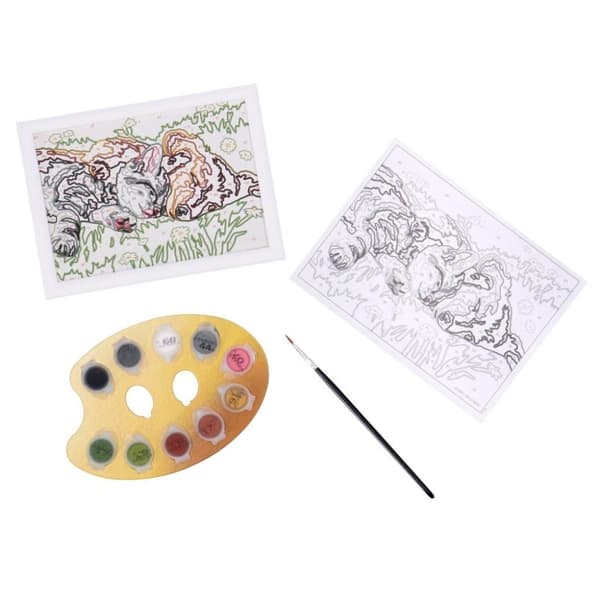 Ravensburger CreArt maleri af Numbers Sleeping Dog and Cat