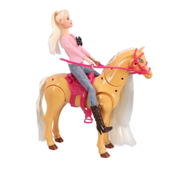 Docka med äkta Walking Horse Playset
