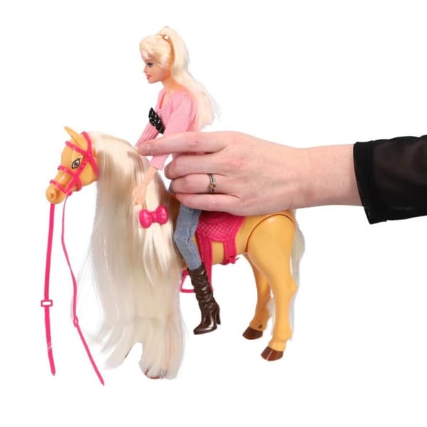 Docka med äkta Walking Horse Playset