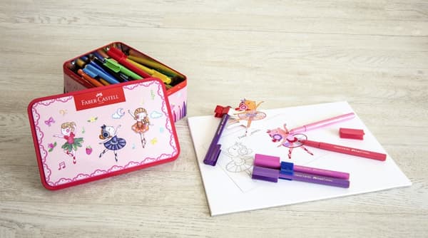 Faber Castell FC-155534 Filtpenna Faber-Castell Connector 33 delar i Ballerina-plåt