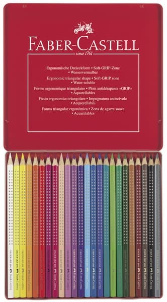 Faber Castell FC-112423 farveblyant Faber-Castell GRIP metaletui A 24 stk.