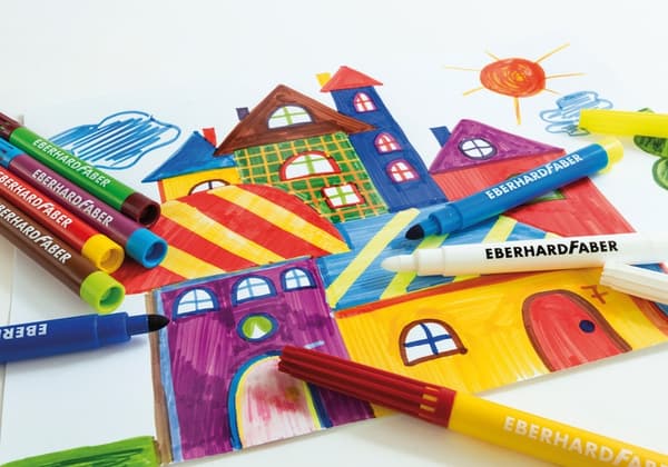 Eberhard Faber EF-551010 Filtpen Magic Marker 9 farver og 1 Magic Marker