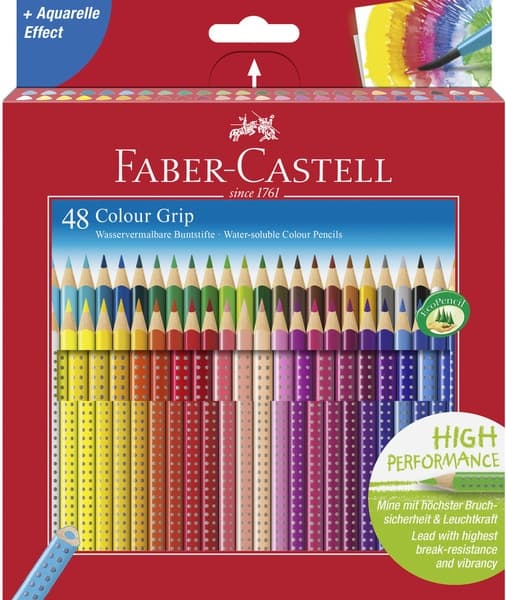Faber Castell FC-112449 Farveblyant FC Grip 48 stykker 2 rækker af 24 stykker papetui