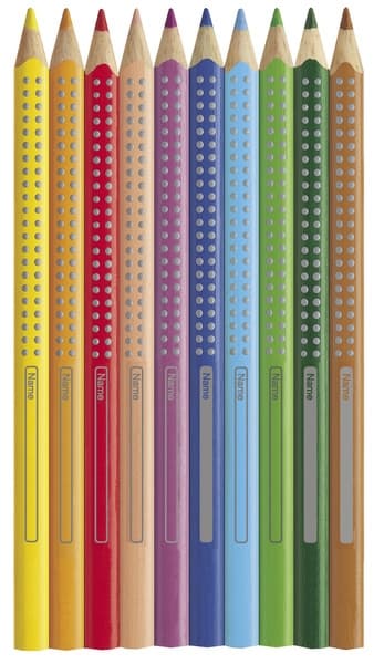 Faber Castell FC-110912 Färgpenna Jumbo GRIP-fodral med 12 delar