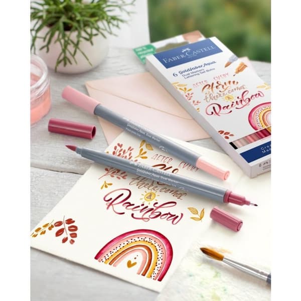 Faber Castell FC-164518 Duo Akvarel Marker Goldfaber BoHo 6 stk.