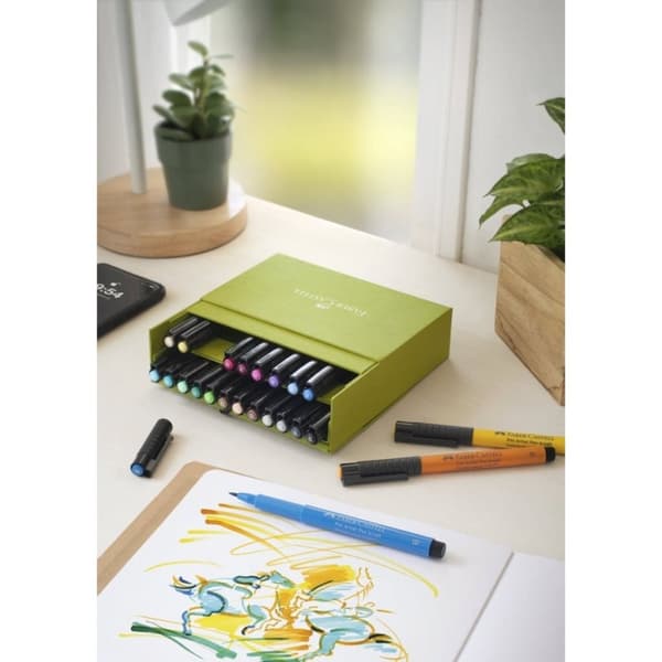Faber Castell FC-167191 Ritstift Pitt Artist Pen Pensel 24 delar