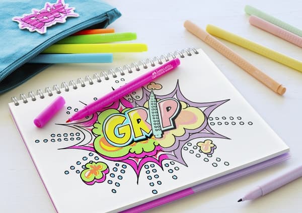 Faber Castell FC-155312 Grip filtpenne Neon og Pastel 10 stk.