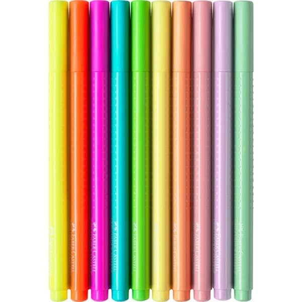 Faber Castell FC-155312 Grip filtpenne Neon og Pastel 10 stk.