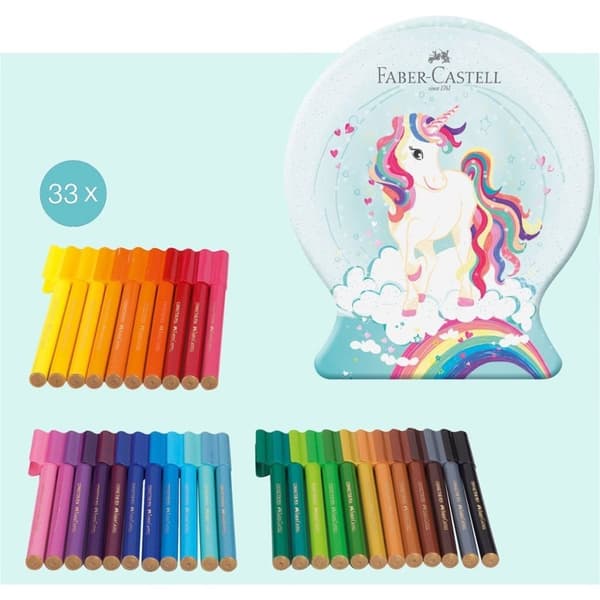 Faber Castell FC-155544 Filtpenna Connector Snow Globe Unicorn 33 stycken
