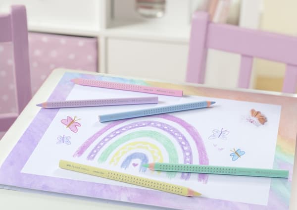 Faber Castell FC-110991 Jumbo Grip Farveblyant Pastel 5 stk