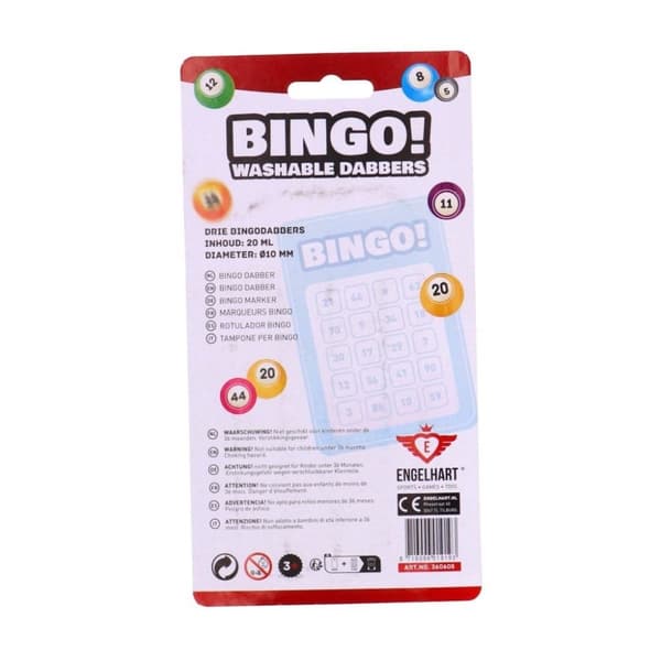 Engelhart Bingo Markers 3 delar Röd/Gul/Blå