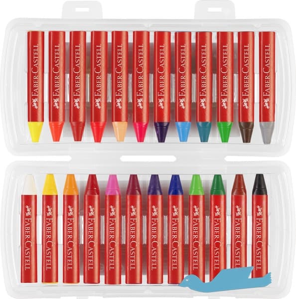 Faber Castell FC-120034 Vaxkrita Jumbo i förvaringslåda 24 delar