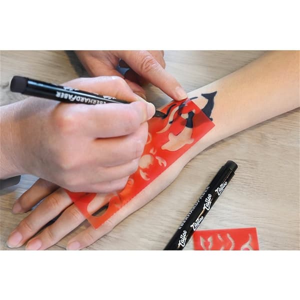Eberhard Faber EF-559597 Tattoo Marker 2 delar + mallar svart