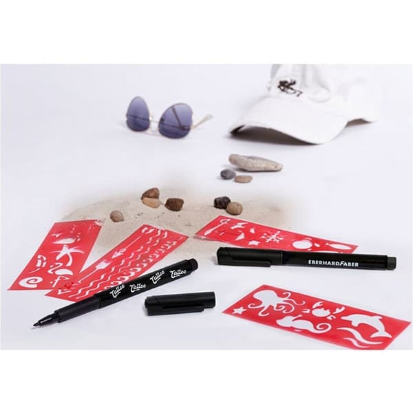 Eberhard Faber EF-559597 Tattoo Marker 2 delar + mallar svart