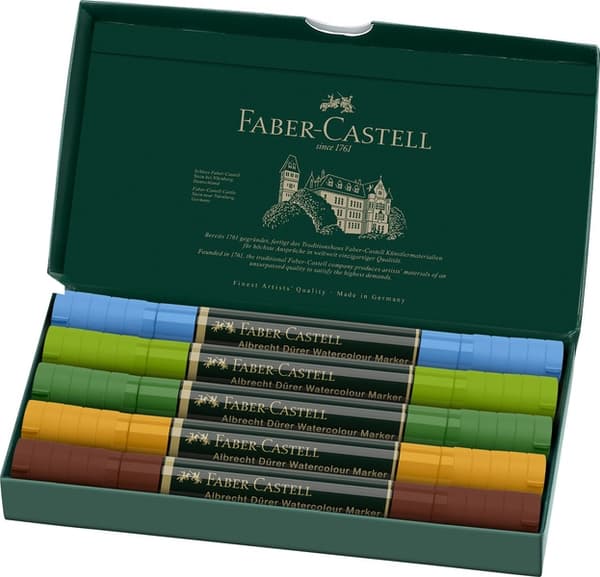 Faber Castell FC-160309 WK25Akvarelmærke FC AlbrechtDürer 5 stykker Plein Air