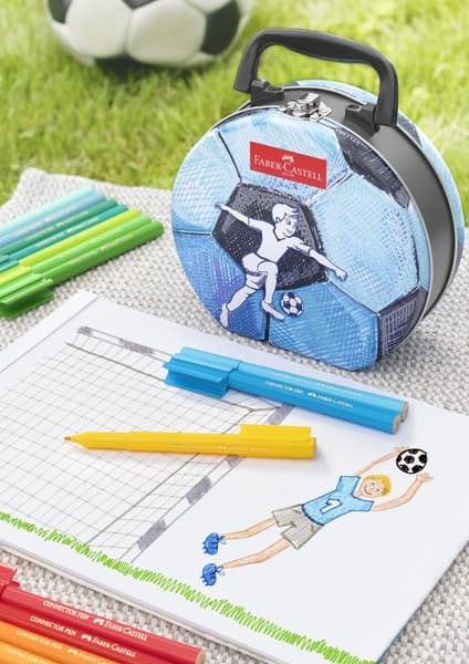 Faber Castell FC-155538 Filtpen Faber-Castell Connector Case "fodbold" 33 stk.