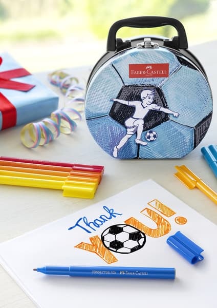 Faber Castell FC-155538 Filtpen Faber-Castell Connector Case "fodbold" 33 stk.