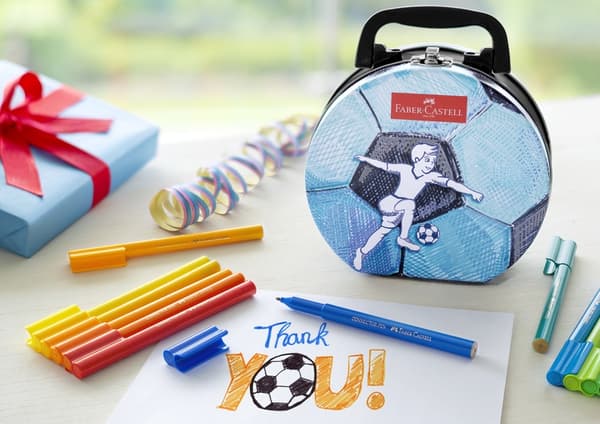 Faber Castell FC-155538 Filtpen Faber-Castell Connector Case "fodbold" 33 stk.