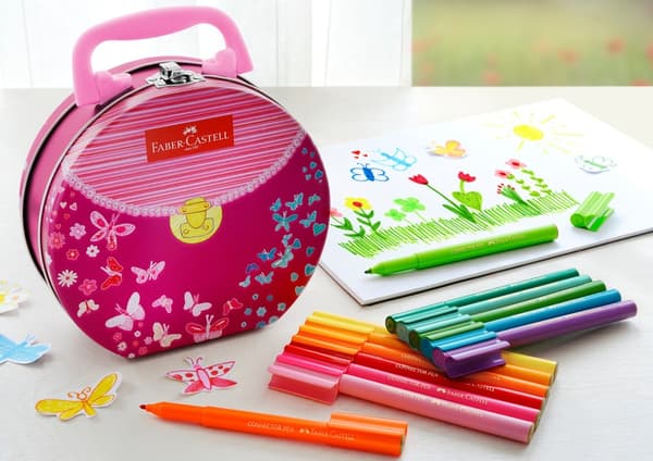 Faber Castell FC-155537 Connector filtpenne Håndtaske 33 stk