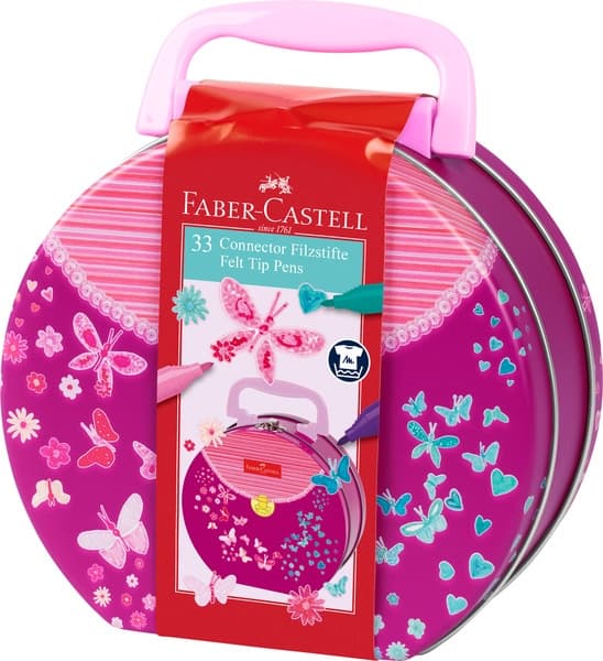 Faber Castell FC-155537 Connector filtpenne Håndtaske 33 stk