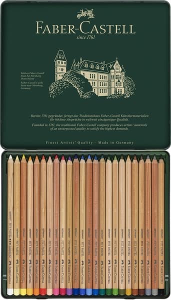 Faber Castell FC-112124 Pastelblyant Faber-Castell Pitt Metalkasse A 24 stk.
