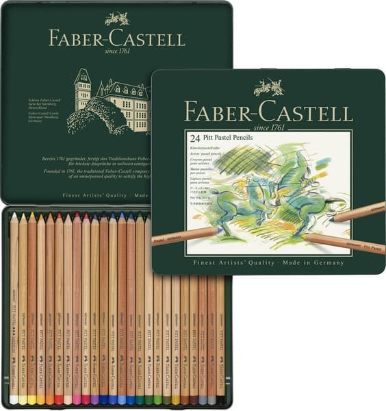 Faber Castell FC-112124 Pastelblyant Faber-Castell Pitt Metalkasse A 24 stk.
