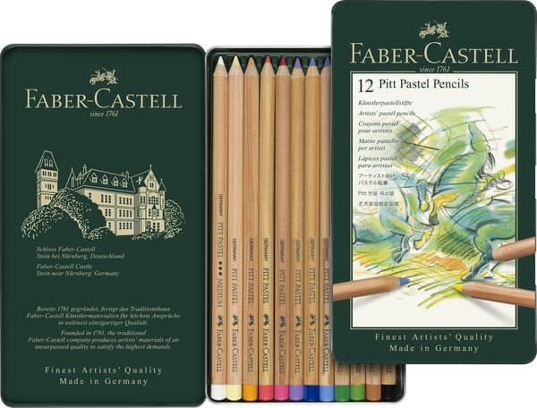 Faber Castell FC-112112 Pastelblyant Faber-Castell Pitt Metalkasse A 12 stk.