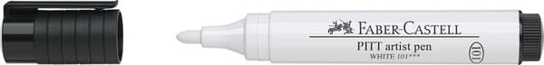 Faber Castell FC-167601 Ritstift Pitt Artist Pen 101 Vit 2,5 mm