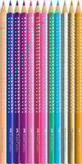 Miniatyrbild 2 av 3: Faber Castell FC-201737 Färgpennor Sparkle i rosa plåt 12 delar