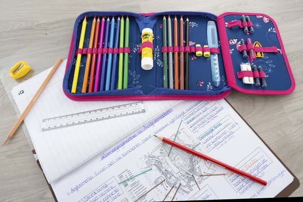 Eberhard Faber EF-577471 Penalhus fyldt 31 stykker, 2 lag sommerfugle