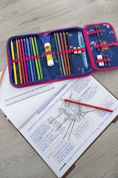 Eberhard Faber EF-577471 Penalhus fyldt 31 stykker, 2 lag sommerfugle