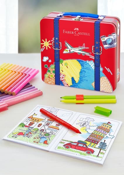 Faber Castell FC-155535 Filtpenne Faber-Castell Connector i rejseetui 46 stk.
