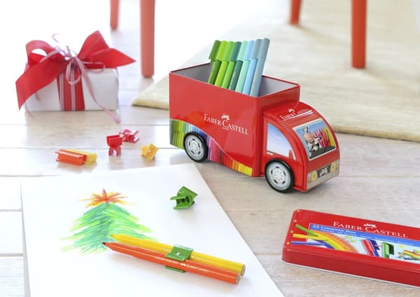 Faber Castell FC-155533 filtpennestik 33 stykker med 10 klips i lastbilen