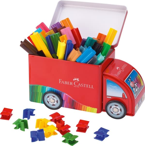 Faber Castell FC-155533 filtpennestik 33 stykker med 10 klips i lastbilen