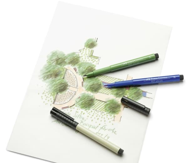 Faber Castell FC-167107 Tegnepen Faber-Castell Pitt Artist Pen Manga 8-delt Penalhus Basic