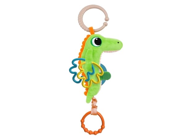 Chicco Crocodile Rattle, Poika/tyttö, Integroidut purulelut, Tuottaa ääntä, Kangas, Monivärinen, 1 kpl