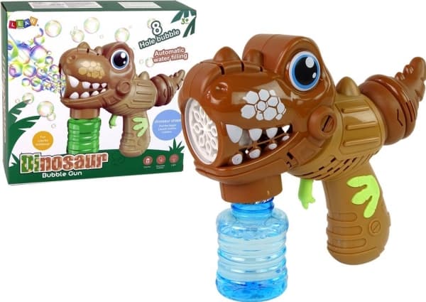 LeanToys Boblemaskin Dinosaur Brun væske