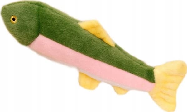 LeanToys Plysjfisk Med Squeaker Fargerik maskot 30cm