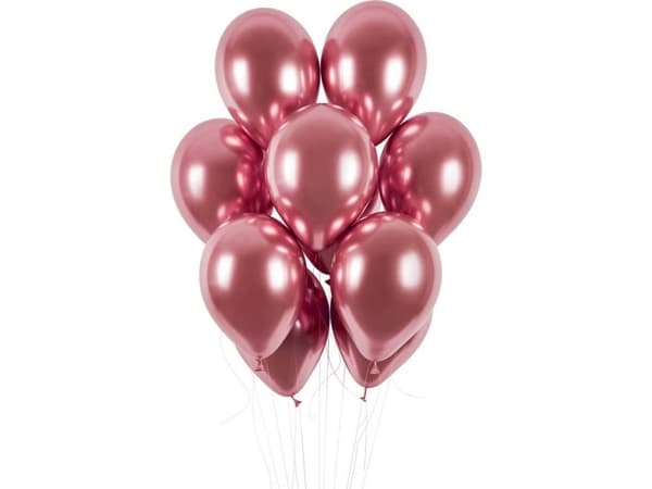 GMR Kiiltävän vaaleanpunaiset lateksipallot - 33 cm - 50 kpl yleismaailmallisia ilmapalloja
