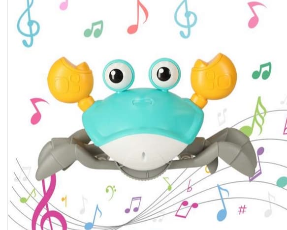 Interaktiv krabbakrypare Baby Krabba Musikleksak, Elektronisk Ljus Upp Krypande Leksak