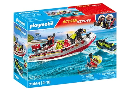 Playmobil Brannbåt med vannscooter (71464)