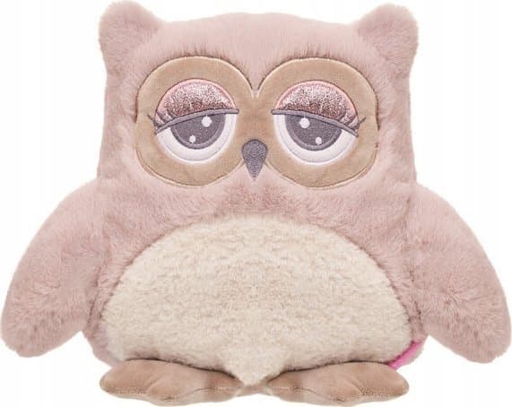 Beppe Abby uggla maskot 23 cm rosa och grädde