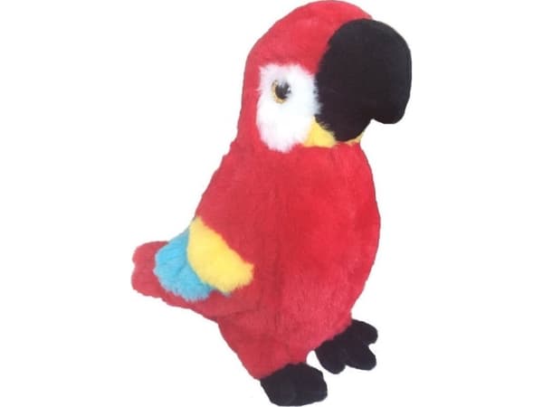 Beppe Macaw papegøye maskot rød 28 cm