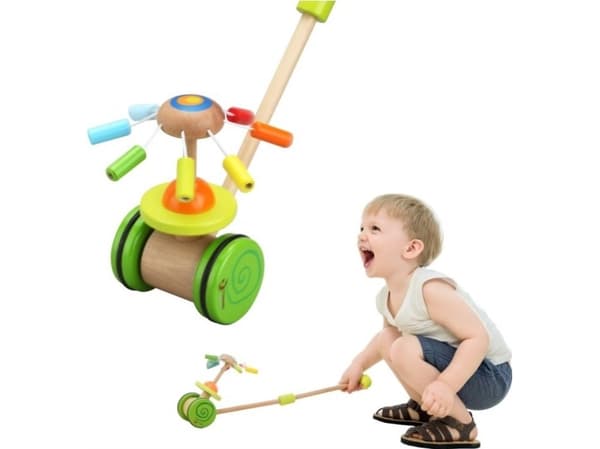 Klassisk Rainbow push walk träleksak (från 12 M)