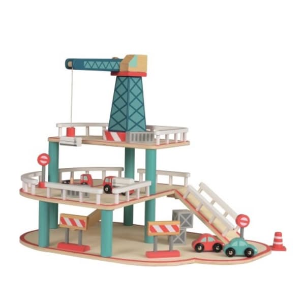 Egmont Toys Garage i træ med kran - (511049)