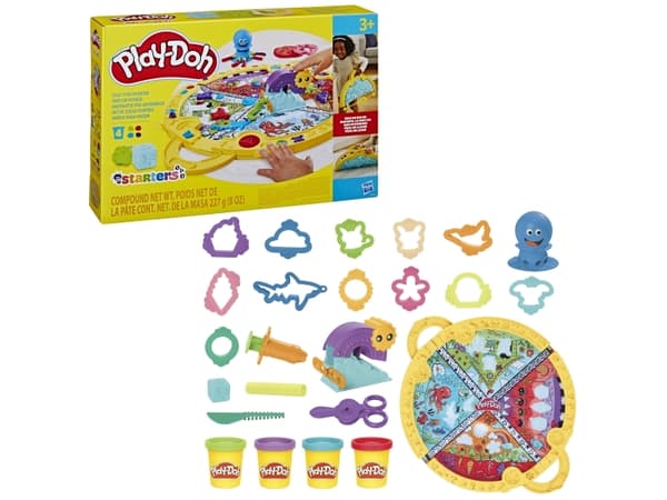 Play-Doh Fold ''n Go Playmat, Håndverkssett for barn, 3 år, Flerfarget