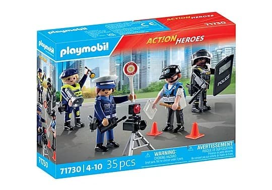 Playmobil PLM SET METIERS POLICE 4 POLICIERS, 135,89 g