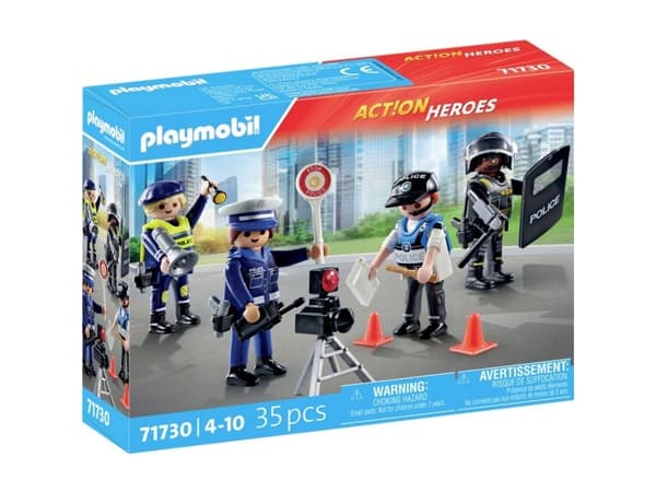Playmobil PLM SET METIERS POLICE 4 POLICIERS, 135,89 g