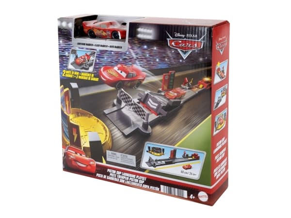 Disney Pixar Cars Disney and Pixar Cars Piston Cup Launching Playset, Bil og billøp, 3 år, Flerfarget, Plast