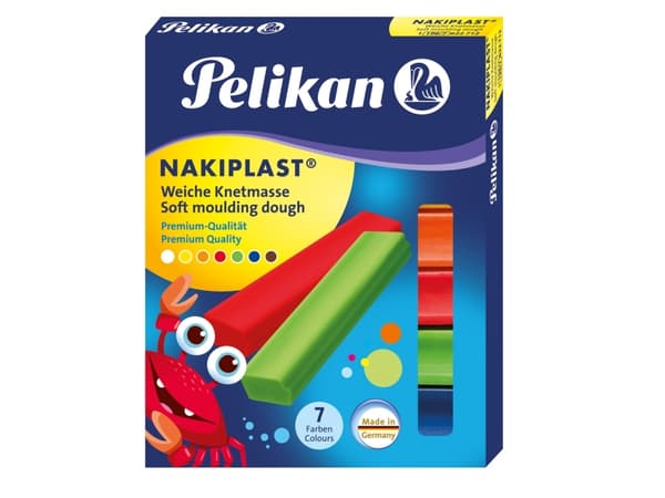 Pelikan 622712, Modelleringsleire, Flerfarget, Barn, 7 stykker, 7 farger, 125 g